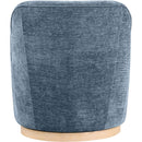  Manufacturer Color_Light Blue -- Clarita Light Blue Chenille Fabric Upholstered Swivel Accent Chair IMAGE 3