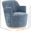  Manufacturer Color_Light Blue -- Clarita Light Blue Chenille Fabric Upholstered Swivel Accent Chair IMAGE 8