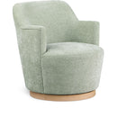  Manufacturer Color_Mint -- Clarita Mint Chenille Fabric Upholstered Swivel Accent Chair IMAGE 1