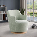  Manufacturer Color_Mint -- Clarita Mint Chenille Fabric Upholstered Swivel Accent Chair IMAGE 2