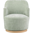  Manufacturer Color_Mint -- Clarita Mint Chenille Fabric Upholstered Swivel Accent Chair IMAGE 4