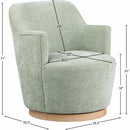 Meridian Clarita Mint Chenille Fabric Swivel Accent Chair IMAGE 8