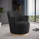  Manufacturer Color_Black -- Meridian Clarita Swivel Fabric Accent Chair IMAGE 2