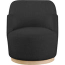  Manufacturer Color_Black -- Meridian Clarita Swivel Fabric Accent Chair IMAGE 4