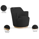  Manufacturer Color_Black -- Meridian Clarita Swivel Fabric Accent Chair IMAGE 9