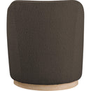  Manufacturer Color_Brown -- Clarita Brown Boucle Fabric Upholstered Swivel Accent Chair IMAGE 3