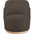  Manufacturer Color_Brown -- Clarita Brown Boucle Fabric Upholstered Swivel Accent Chair IMAGE 4