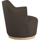  Manufacturer Color_Brown -- Clarita Brown Boucle Fabric Upholstered Swivel Accent Chair IMAGE 5
