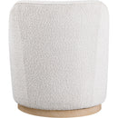  Manufacturer Color_Cream -- Clarita Cream Boucle Fabric Upholstered Swivel Accent Chair IMAGE 3