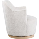  Manufacturer Color_Cream -- Clarita Cream Boucle Fabric Upholstered Swivel Accent Chair IMAGE 5
