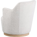  Manufacturer Color_Cream -- Clarita Cream Boucle Fabric Upholstered Swivel Accent Chair IMAGE 6