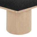  Color_Black/ Natural Finish -- Meridian Pavilion Boucle Fabric Upholstered 10 pc Modular Bench IMAGE 5
