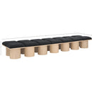 Meridian Pavilion Black Boucle Fabric Bench IMAGE 6