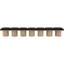  Color_Black/ Natural Finish -- Meridian Pavilion Boucle Fabric Upholstered 7 pc Modular Bench IMAGE 3
