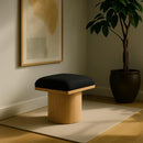 Meridian Pavilion Black Boucle Fabric Bench/Stool IMAGE 2