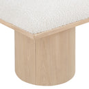  Color_Cream/ Natural Finish -- Pavilion Cream Boucle Fabric Upholstered 6 pc Modular Bench IMAGE 6
