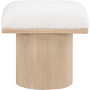 Meridian Pavilion Cream Boucle Fabric Bench/Stool IMAGE 3