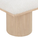  Color_Cream/ Natural Finish -- Pavilion Cream Boucle Fabric Upholstered Stool IMAGE 6