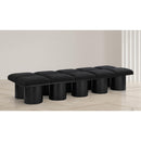  Color_Black -- Meridian Pavilion Boucle Fabric Upholstered 10 pc Modular Bench IMAGE 2