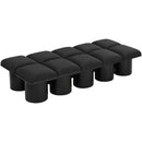  Color_Black -- Meridian Pavilion Boucle Fabric Upholstered 10 pc Modular Bench IMAGE 5