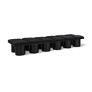  Color_Black -- Meridian Pavilion Boucle Fabric Upholstered 12 pc Modular Bench IMAGE 1