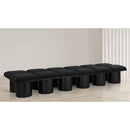  Color_Black -- Meridian Pavilion Boucle Fabric Upholstered 12 pc Modular Bench IMAGE 2