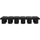  Color_Black -- Meridian Pavilion Boucle Fabric Upholstered 12 pc Modular Bench IMAGE 3