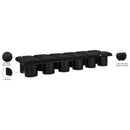  Color_Black -- Meridian Pavilion Boucle Fabric Upholstered 12 pc Modular Bench IMAGE 7