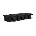  Color_Black -- Meridian Pavilion Boucle Fabric Upholstered 12 pc Modular Bench IMAGE 1