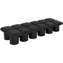 Color_Black -- Meridian Pavilion Boucle Fabric Upholstered 12 pc Modular Bench IMAGE 5