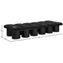  Color_Black -- Meridian Pavilion Boucle Fabric Upholstered 12 pc Modular Bench IMAGE 7