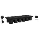  Color_Black -- Meridian Pavilion Boucle Fabric Upholstered 12 pc Modular Bench IMAGE 8