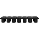  Color_Black -- Meridian Pavilion Boucle Fabric Upholstered 14 pc Modular Bench IMAGE 3