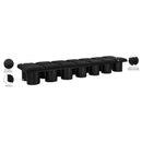  Color_Black -- Meridian Pavilion Boucle Fabric Upholstered 14 pc Modular Bench IMAGE 7