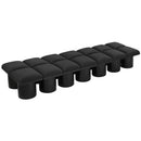  Color_Black -- Meridian Pavilion Boucle Fabric Upholstered 14 pc Modular Bench IMAGE 5