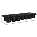  Color_Black -- Meridian Pavilion Boucle Fabric Upholstered 14 pc Modular Bench IMAGE 7