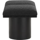  Color_Black -- Meridian Pavilion Boucle Fabric Upholstered 2 pc Modular Bench IMAGE 4