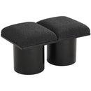  Color_Black -- Meridian Pavilion Boucle Fabric Upholstered 2 pc Modular Bench IMAGE 5