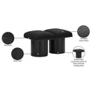  Color_Black -- Meridian Pavilion Boucle Fabric Upholstered 2 pc Modular Bench IMAGE 7