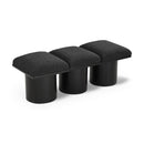  Color_Black -- Meridian Pavilion Boucle Fabric Upholstered 3 pc Modular Bench IMAGE 1