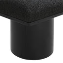  Color_Black -- Meridian Pavilion Boucle Fabric Upholstered 4 pc Modular Bench IMAGE 5