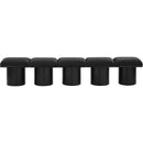  Color_Black -- Meridian Pavilion Boucle Fabric Upholstered 5 pc Modular Bench IMAGE 3