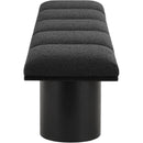  Color_Black -- Meridian Pavilion Boucle Fabric Upholstered 5 pc Modular Bench IMAGE 4