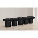  Color_Black -- Meridian Pavilion Boucle Fabric Upholstered 5 pc Modular Bench IMAGE 2