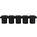 Color_Black -- Meridian Pavilion Boucle Fabric Upholstered 5 pc Modular Bench IMAGE 3