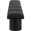  Color_Black -- Meridian Pavilion Boucle Fabric Upholstered 5 pc Modular Bench IMAGE 4