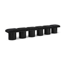  Color_Black -- Meridian Pavilion Boucle Fabric Upholstered 6 pc Modular Bench IMAGE 1