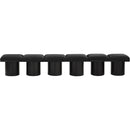  Color_Black -- Meridian Pavilion Boucle Fabric Upholstered 6 pc Modular Bench IMAGE 3