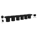  Color_Black -- Meridian Pavilion Boucle Fabric Upholstered 6 pc Modular Bench IMAGE 8
