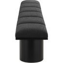  Color_Black -- Meridian Pavilion Boucle Fabric Upholstered 6 pc Modular Bench IMAGE 4